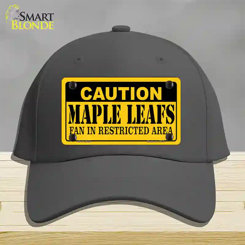 Caution Maple Leafs Novelty License Plate Hat Cotton / Charcoal