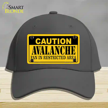 Caution Avalanche Novelty License Plate Hat Cotton / Charcoal