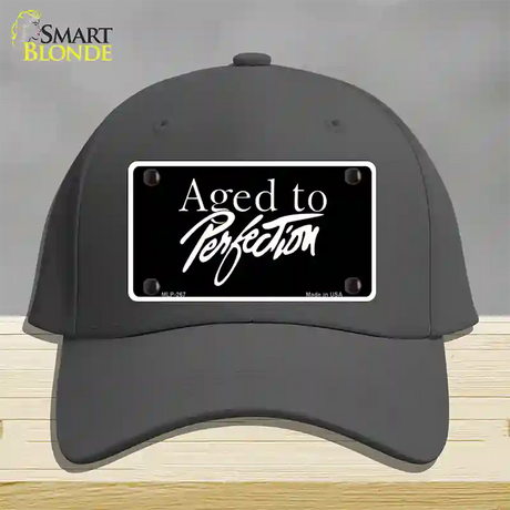 Aged To Perfection Novelty License Plate Hat Cotton / Charcoal