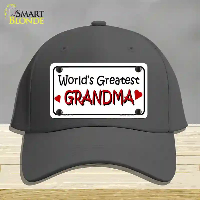 Worlds Greatest Grandma Novelty License Plate Hat Cotton / Charcoal