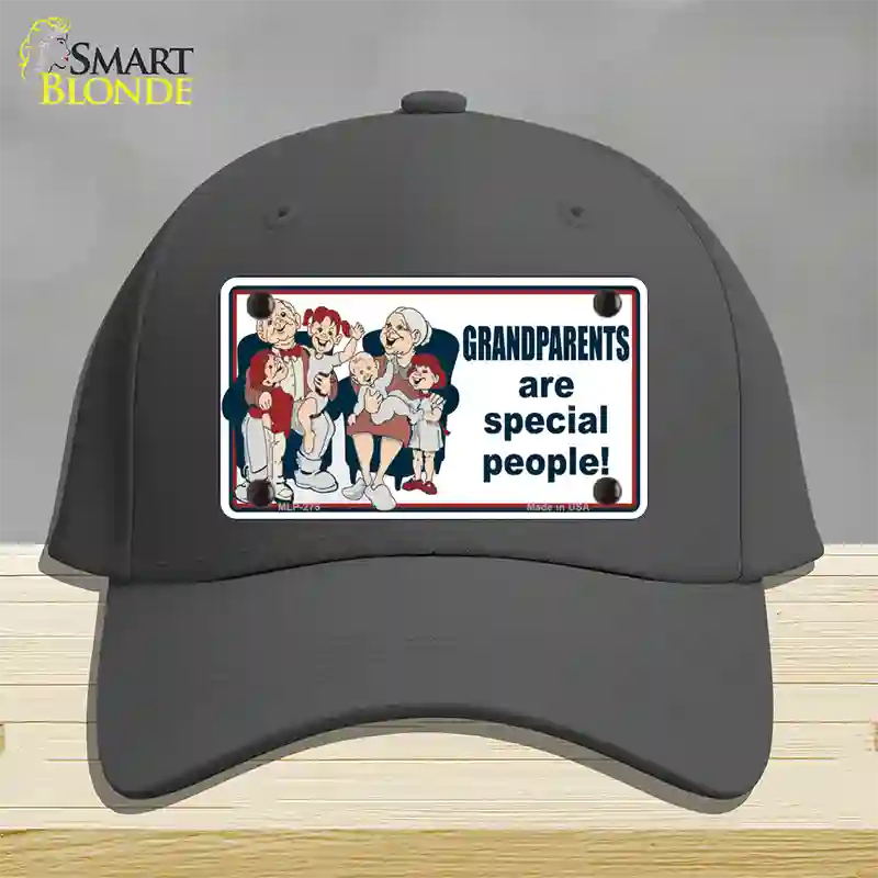 Grandparents Are Special People Novelty License Plate Hat Cotton / Charcoal