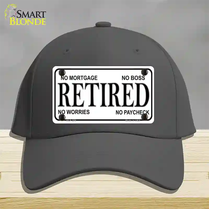 Retired Novelty License Plate Hat Cotton / Charcoal