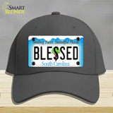 Blessed South Carolina Blue Novelty License Plate Hat Cotton / Charcoal