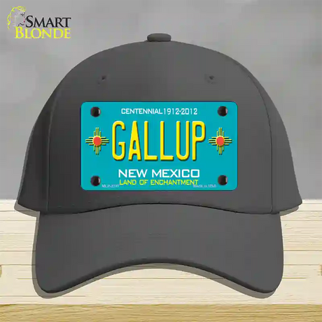 Gallup New Mexico Teal Novelty License Plate Hat Cotton / Charcoal