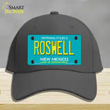 Roswell New Mexico Teal Novelty License Plate Hat Cotton / Charcoal