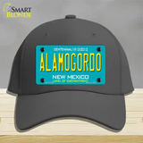 Alamogordo New Mexico Teal Novelty License Plate Hat Cotton / Charcoal