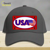 USA American Flag Vanity Novelty License Plate Hat Cotton / Charcoal