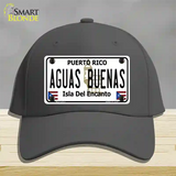 Aguas Buenas Puerto Rico Novelty License Plate Hat Cotton / Charcoal