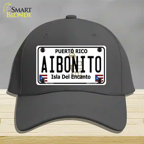 Aibonito Puerto Rico Novelty License Plate Hat Cotton / Charcoal