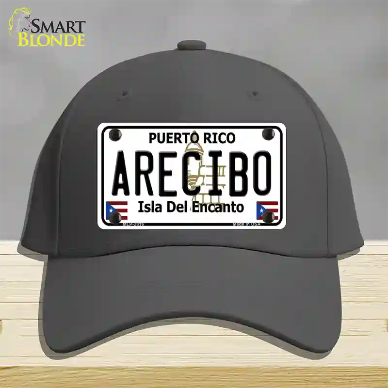 Arecibo Puerto Rico Novelty License Plate Hat Cotton / Charcoal