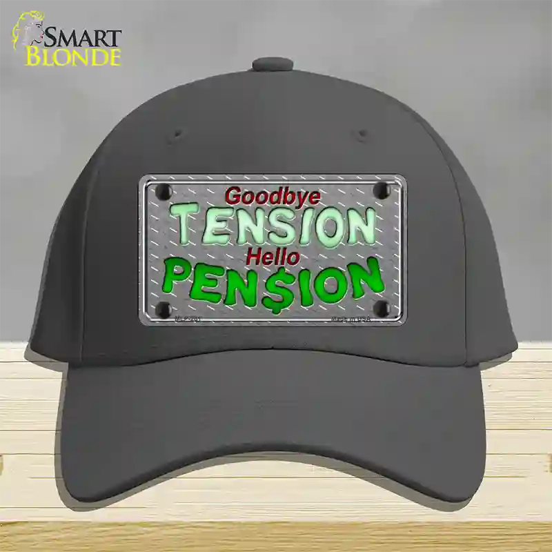 Tension Pension Novelty License Plate Hat Cotton / Charcoal