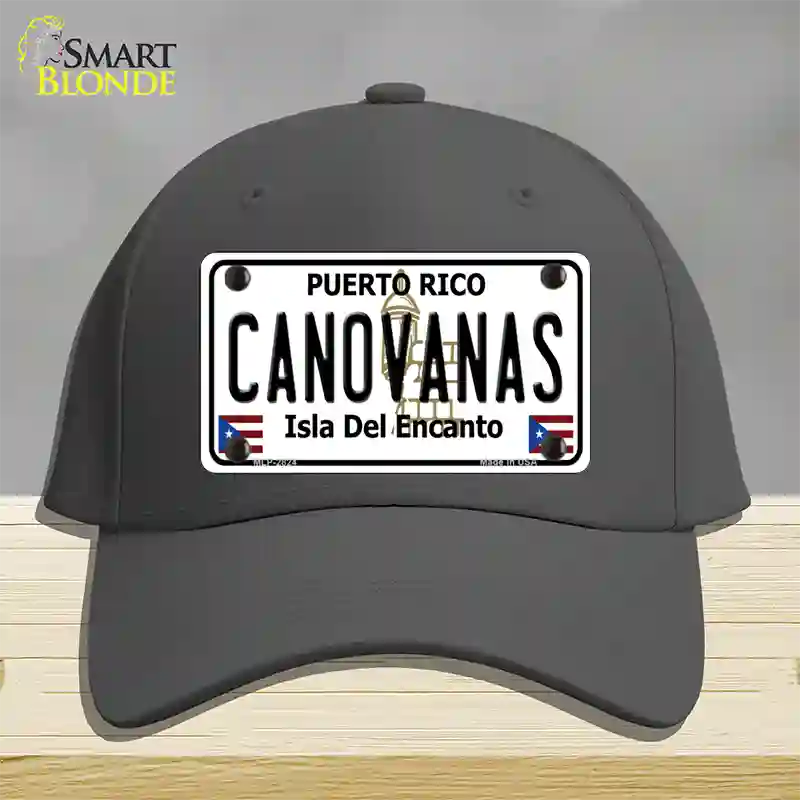 Canovanas Puerto Rico Novelty License Plate Hat Cotton / Charcoal