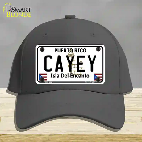 Cayey Puerto Rico Novelty License Plate Hat Cotton / Charcoal