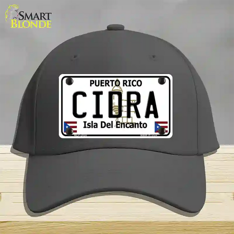 Cidra Novelty License Plate Hat Cotton / Charcoal