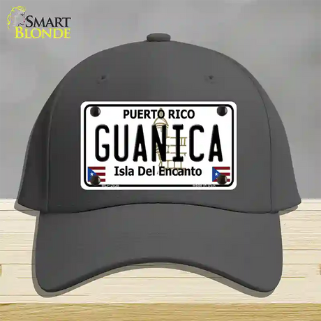 Guanica Puerto Rico Novelty License Plate Hat Cotton / Charcoal