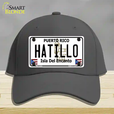 Hatillo Puerto Rico Novelty License Plate Hat Cotton / Charcoal