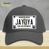 Jayuya Puerto Rico Novelty License Plate Hat Cotton / Charcoal