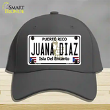 Juana Diaz Puerto Rico Novelty License Plate Hat Cotton / Charcoal