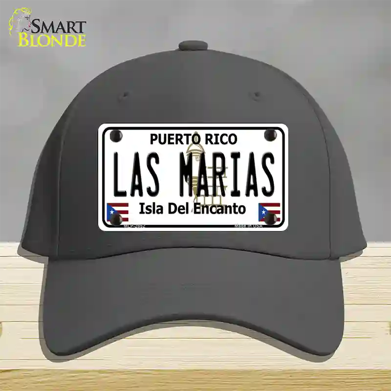 Las Marias Puerto Rico Novelty License Plate Hat Cotton / Charcoal