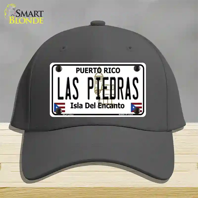 Las Piedras Puerto Rico Novelty License Plate Hat Cotton / Charcoal