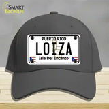 Loiza Puerto Rico Novelty License Plate Hat Cotton / Charcoal