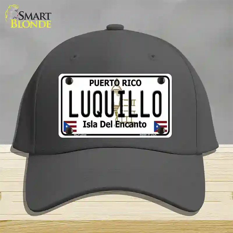 Luquillo Puerto Rico Novelt Novelty License Plate Hat Cotton / Charcoal