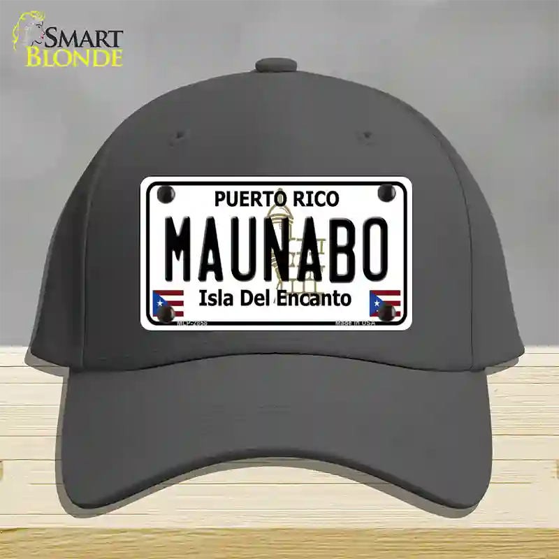 Maunabo Puerto Rico Novelty License Plate Hat Cotton / Charcoal