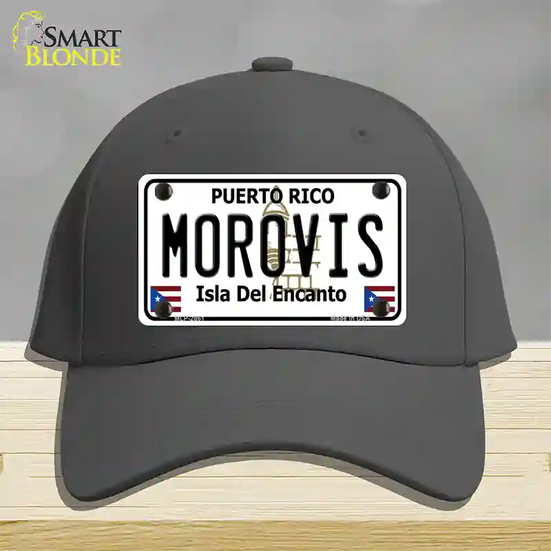 Morovis Puerto Rico Novelty License Plate Hat Cotton / Charcoal