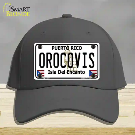 Orocovis Puerto Rico Novelty License Plate Hat Cotton / Charcoal