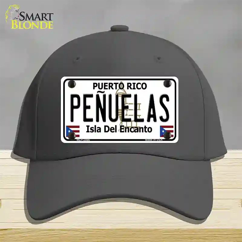 Penuelas Puerto Rico Novelty License Plate Hat Cotton / Charcoal