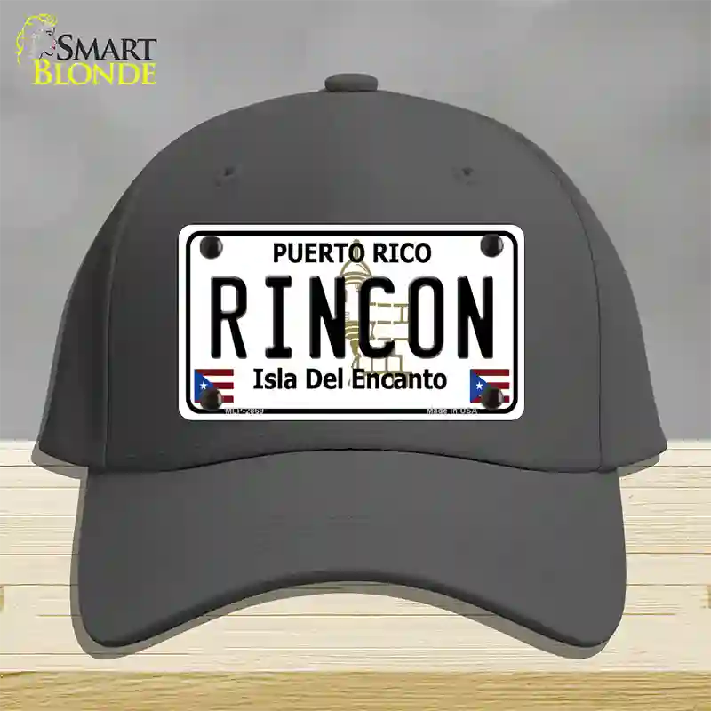 Rincon Puerto Rico Novelty License Plate Hat Cotton / Charcoal