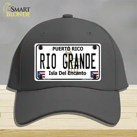 Rio Grande Puerto Rico Novelty License Plate Hat Cotton / Charcoal