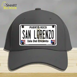 San Lorenzo Puerto Rico Novelty License Plate Hat Cotton / Charcoal