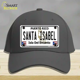 Santa Isabel Puerto Rico Novelty License Plate Hat Cotton / Charcoal