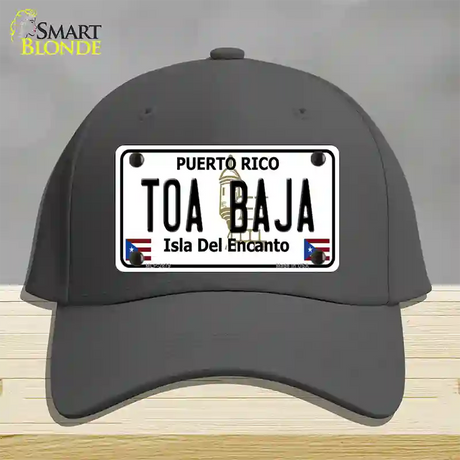 Toa Baja Puerto Rico Novelty License Plate Hat Cotton / Charcoal