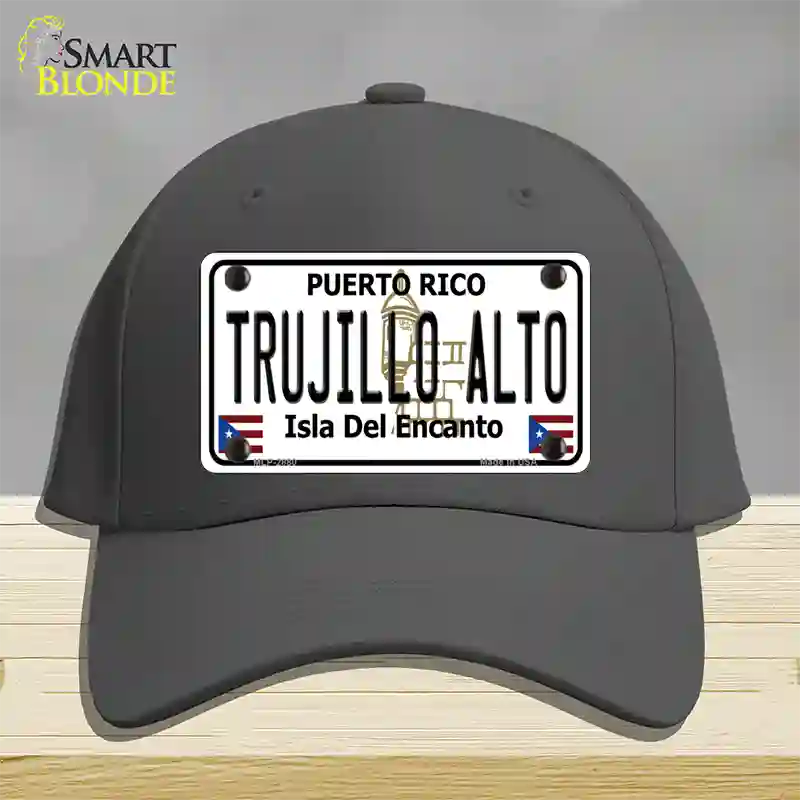 Trujillo Alto Puerto Rico Novelty License Plate Hat Cotton / Charcoal