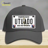 Utuado Puerto Rico Novelty License Plate Hat Cotton / Charcoal