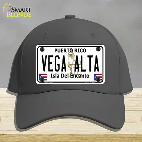 Vega Alta Puerto Rico Novelty License Plate Hat Cotton / Charcoal