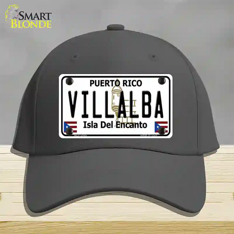 Villalba Puerto Rico Novelty License Plate Hat Cotton / Charcoal