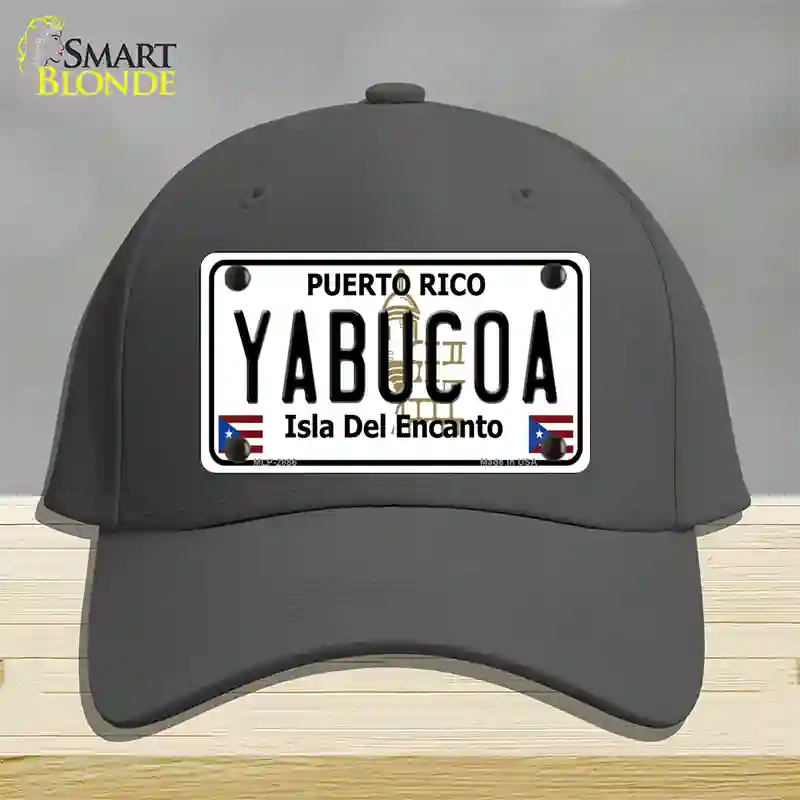 Yabucoa Puerto Rico Novelty License Plate Hat Cotton / Charcoal