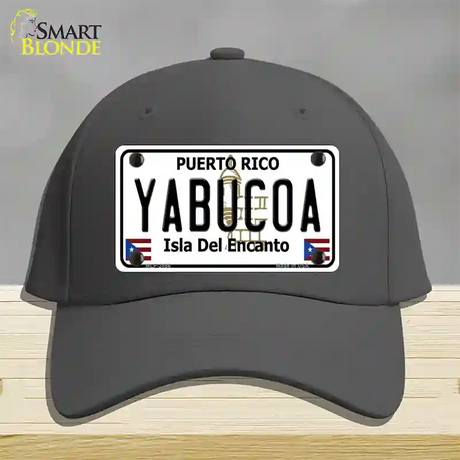 Yabucoa Puerto Rico Novelty License Plate Hat Cotton / Charcoal