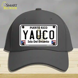 Yauco Puerto Rico Novelty License Plate Hat Cotton / Charcoal