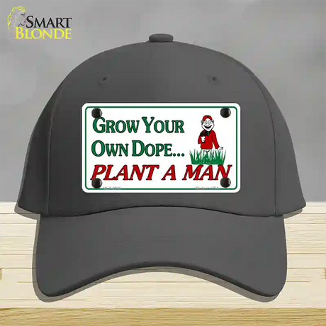 Grow Dope Novelty License Plate Hat Cotton / Charcoal