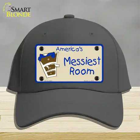 Americas Messiest Room Novelty License Plate Hat Cotton / Charcoal