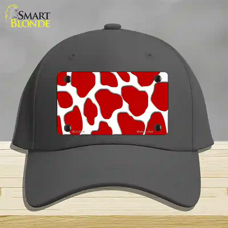 Red White Giraffe Novelty License Plate Hat Cotton / Charcoal