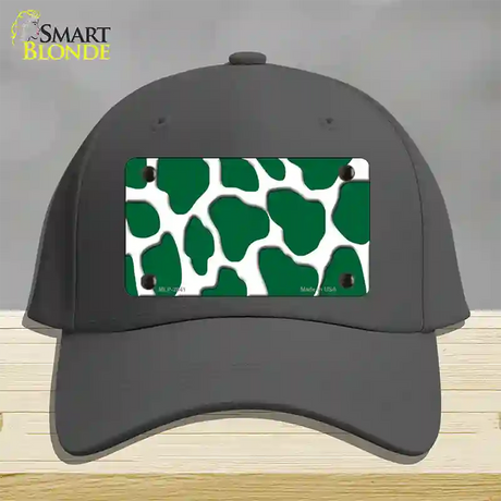 Green White Giraffe Novelty License Plate Hat Cotton / Charcoal