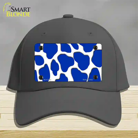 Blue White Giraffe Novelty License Plate Hat Cotton / Charcoal