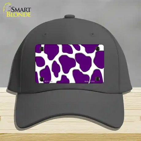 Purple White Giraffe Novelty License Plate Hat Cotton / Charcoal