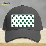 Green White Polka Dot Novelty License Plate Hat Cotton / Charcoal