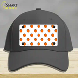 Orange White Polka Dot Novelty License Plate Hat Cotton / Charcoal